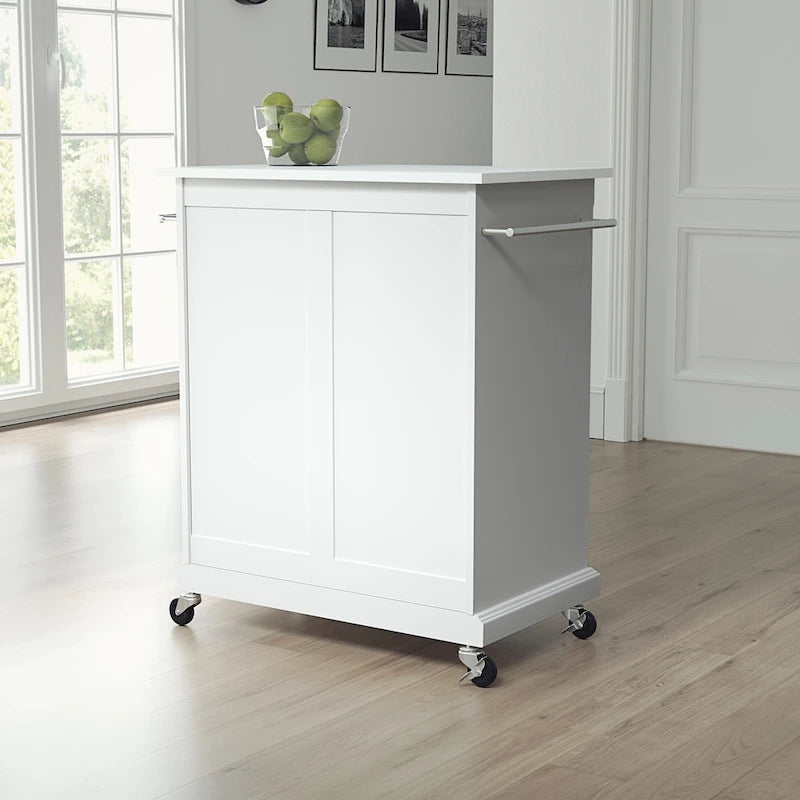 Mobiler Küchenwagen mit Granitplatte - 31W x 18D x 35.5H