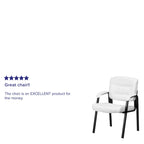Upholstered Tufted Reception Chair with Padded Arms