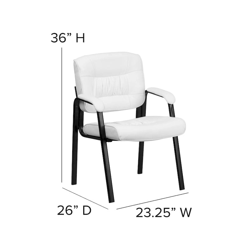 Upholstered Tufted Reception Chair with Padded Arms