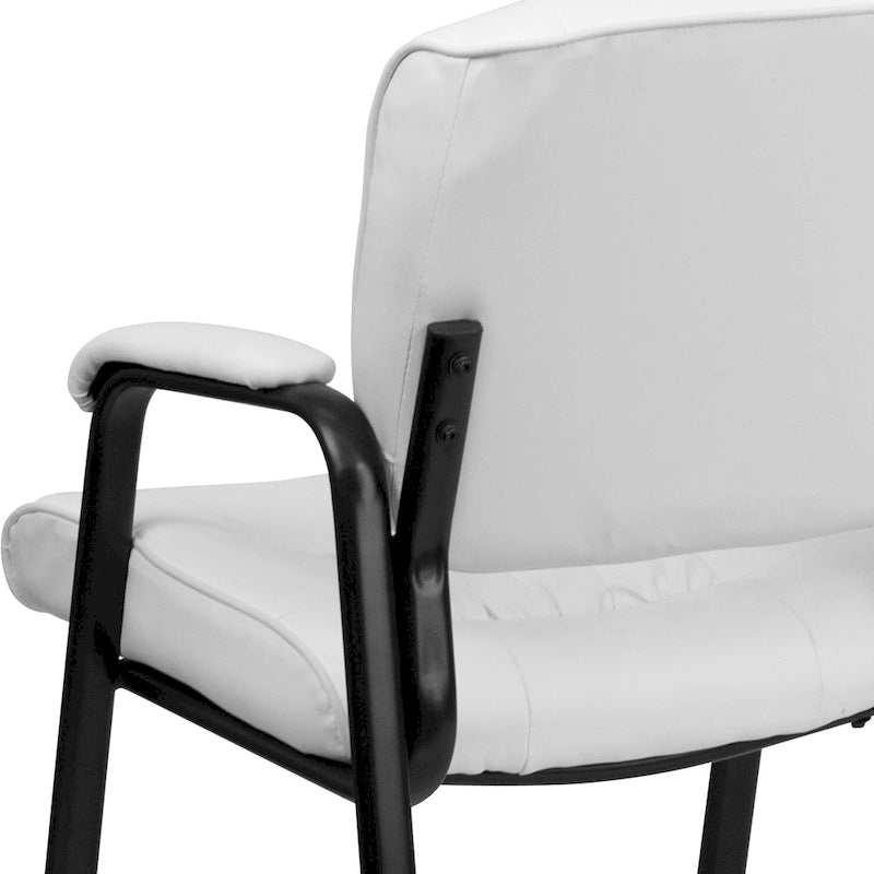 Upholstered Tufted Reception Chair with Padded Arms