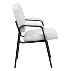 Upholstered Tufted Reception Chair with Padded Arms
