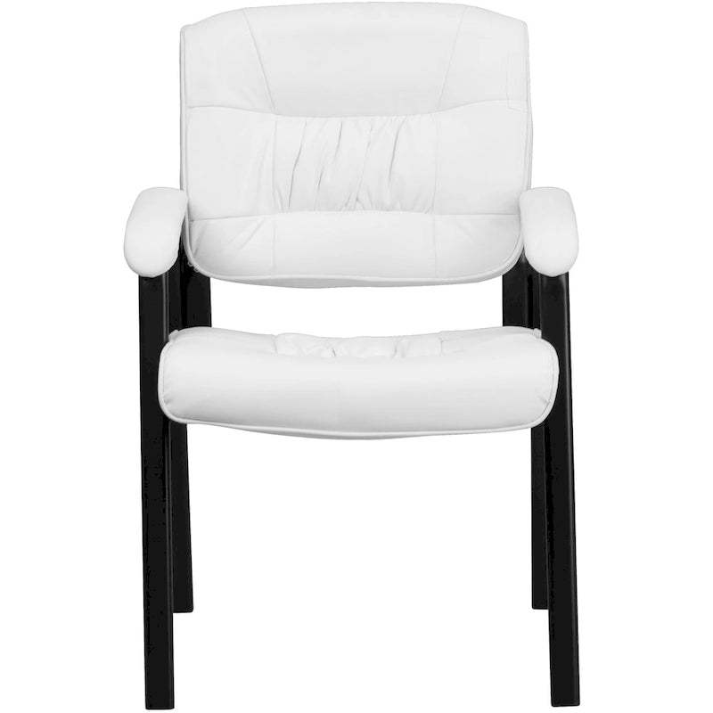 Upholstered Tufted Reception Chair with Padded Arms