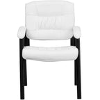Upholstered Tufted Reception Chair with Padded Arms