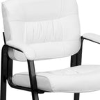 Upholstered Tufted Reception Chair with Padded Arms