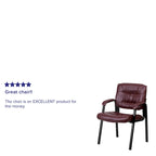 Upholstered Tufted Reception Chair with Padded Arms