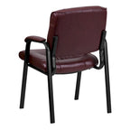 Upholstered Tufted Reception Chair with Padded Arms