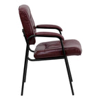 Upholstered Tufted Reception Chair with Padded Arms
