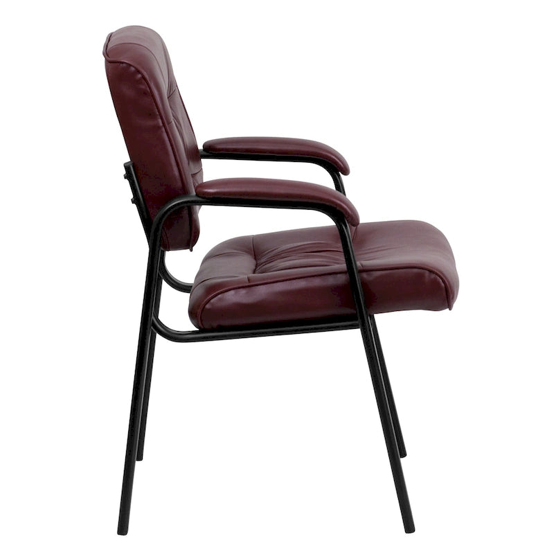Upholstered Tufted Reception Chair with Padded Arms