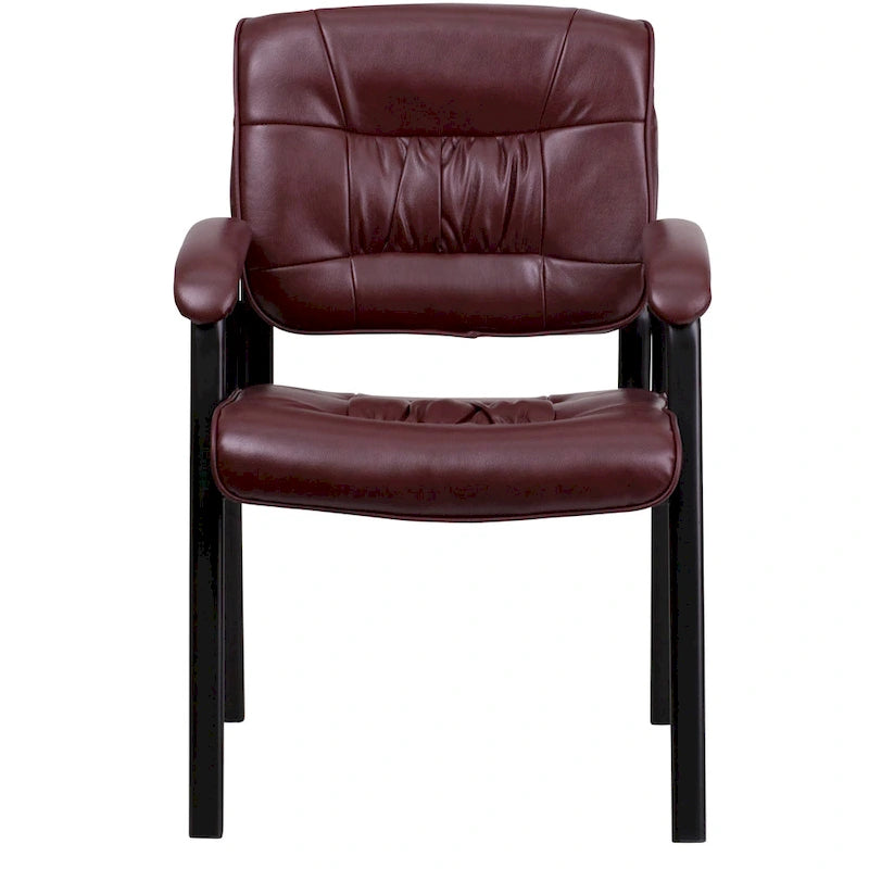 Upholstered Tufted Reception Chair with Padded Arms