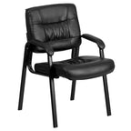 Upholstered Tufted Reception Chair with Padded Arms