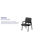 Upholstered Tufted Reception Chair with Padded Arms