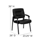 Upholstered Tufted Reception Chair with Padded Arms