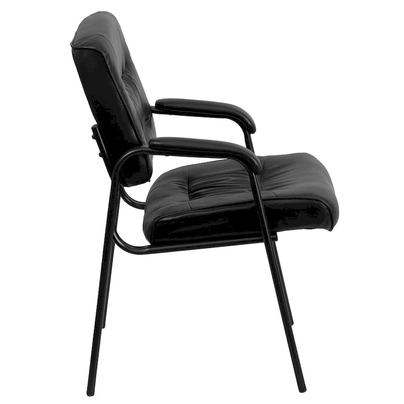 Upholstered Tufted Reception Chair with Padded Arms