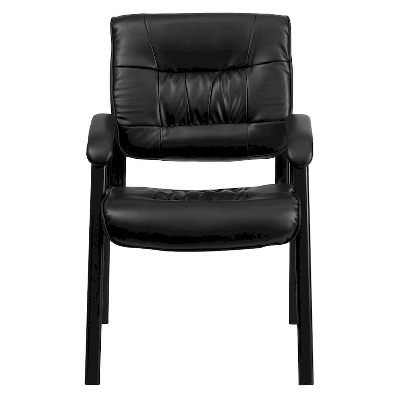 Upholstered Tufted Reception Chair with Padded Arms