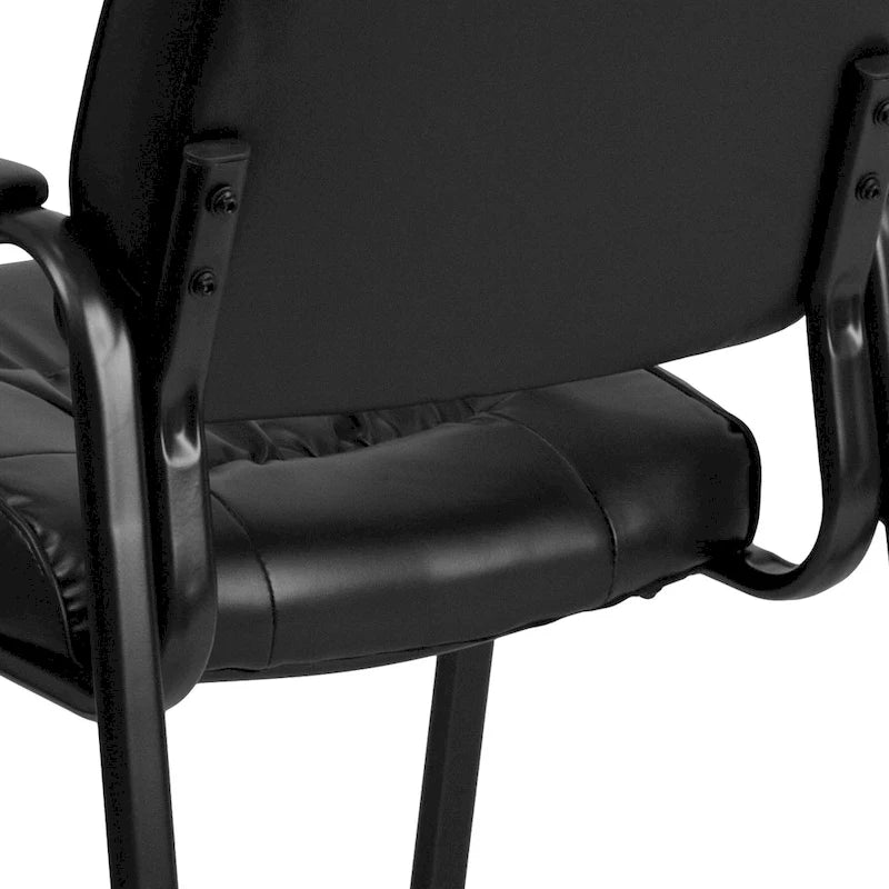Upholstered Tufted Reception Chair with Padded Arms
