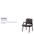 Upholstered Tufted Reception Chair with Padded Arms