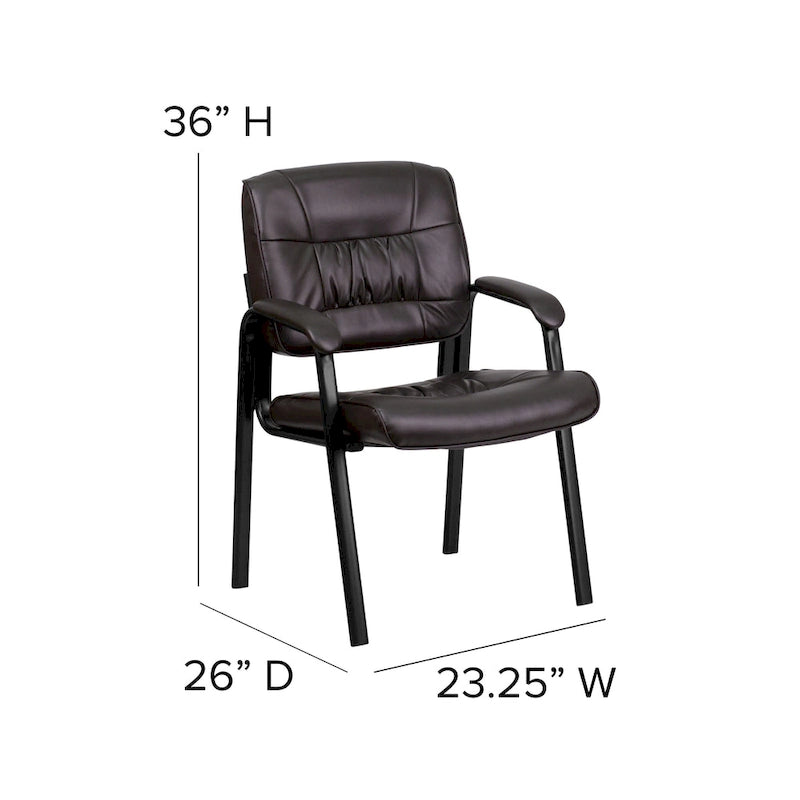 Upholstered Tufted Reception Chair with Padded Arms