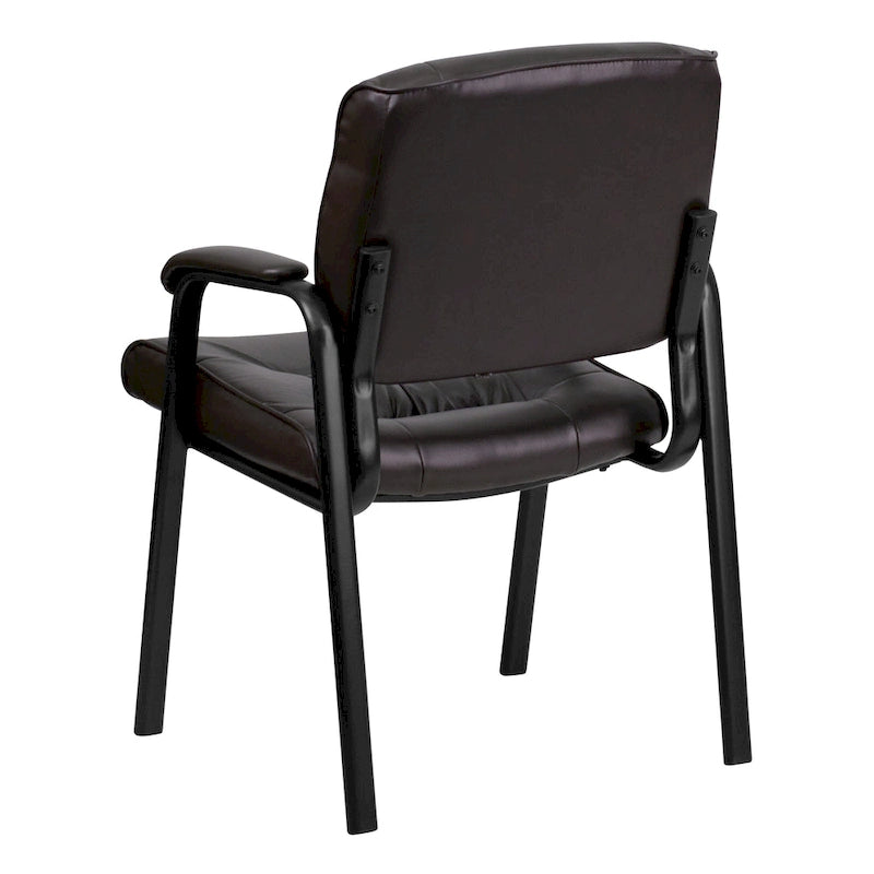 Upholstered Tufted Reception Chair with Padded Arms