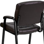 Upholstered Tufted Reception Chair with Padded Arms