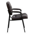 Upholstered Tufted Reception Chair with Padded Arms