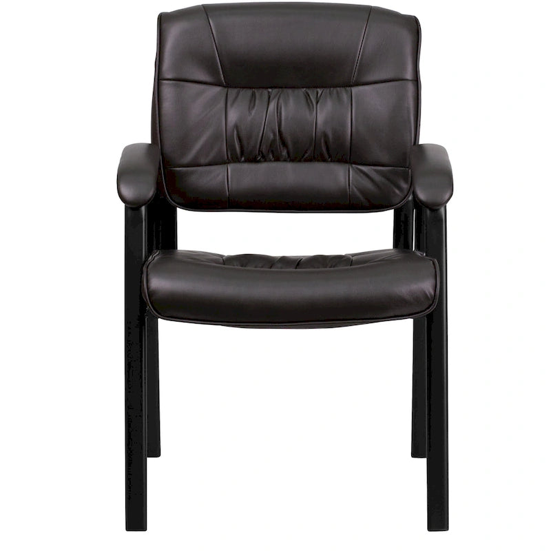Upholstered Tufted Reception Chair with Padded Arms