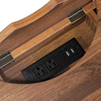 Industrieller schwarzer 149,9 cm Metall-Computertisch mit USB-Anschluss