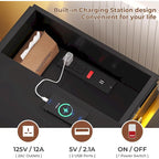 Nachttisch mit Ladestation und LED-Beleuchtung