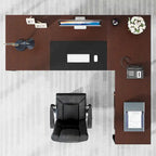 70.8 Inch L-Shaped Desk with Mobile File Cabinet