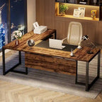 70.8 Inch L-Shaped Desk with Mobile File Cabinet