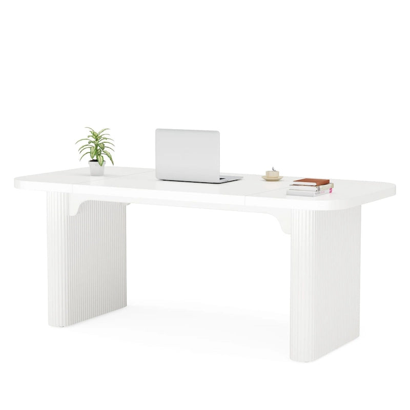 63-Inch Computer Desk with Lower Shelf