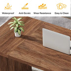 63-Inch Computer Desk with Lower Shelf
