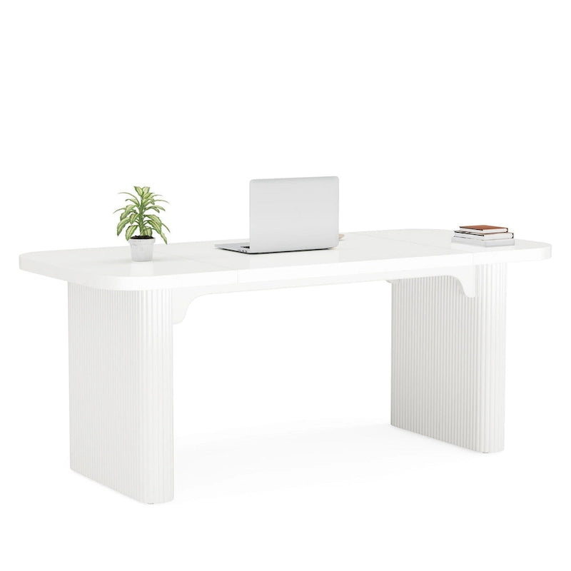 63-Inch Computer Desk with Lower Shelf