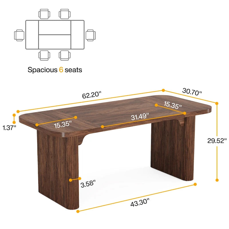 63-Inch Computer Desk with Lower Shelf
