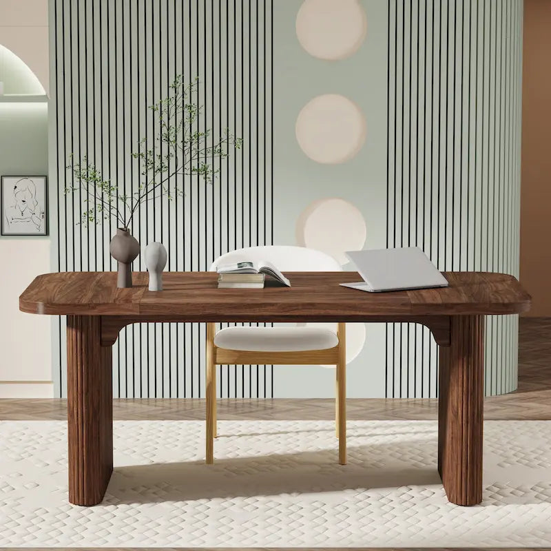 63-Inch Computer Desk with Lower Shelf