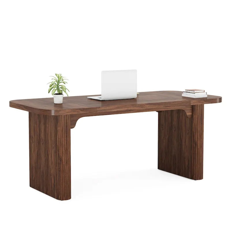 63-Inch Computer Desk with Lower Shelf