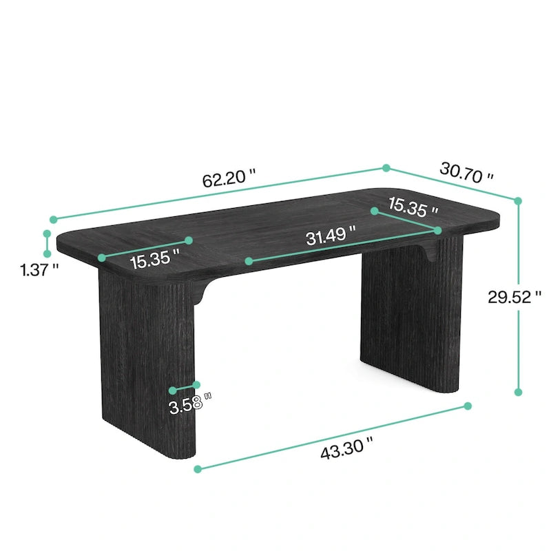 63-Inch Computer Desk with Lower Shelf