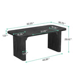 63-Inch Computer Desk with Lower Shelf
