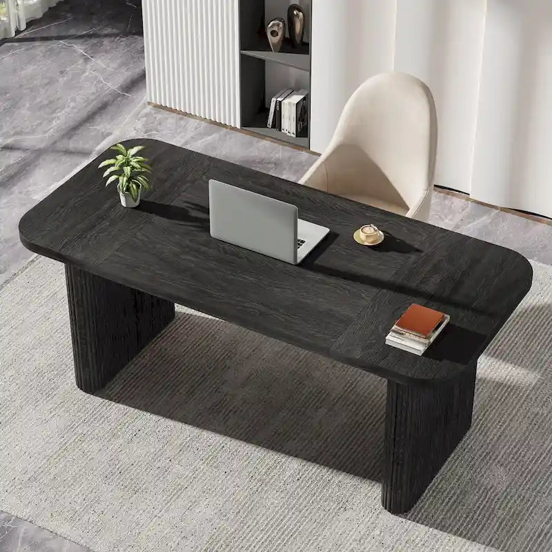 63-Inch Computer Desk with Lower Shelf