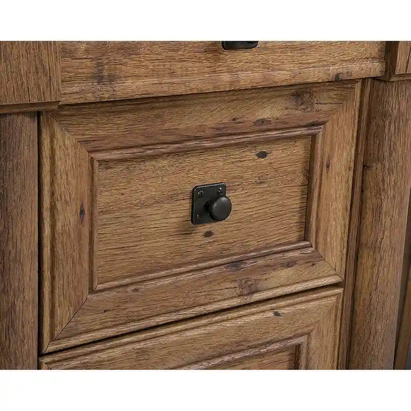 Wood Computer Desk with Storage Drawers