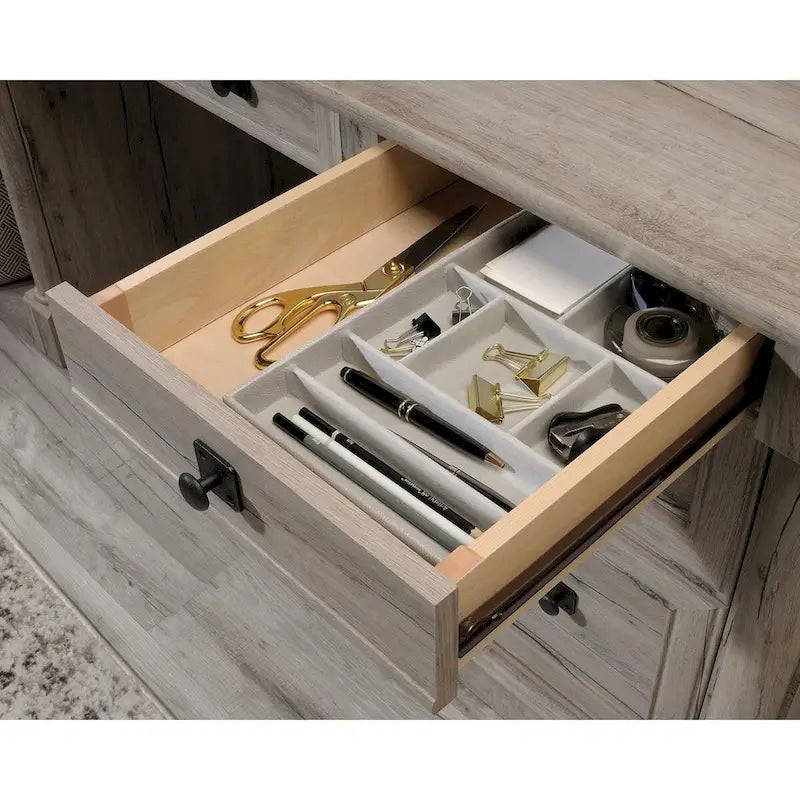 Schreibtisch aus Holz mit Aufbewahrungsschubladen