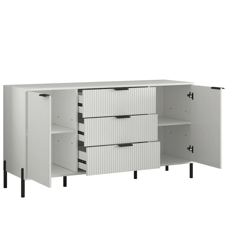 58-Inch Storage Cabinet Dresser with Adjustable Shelf