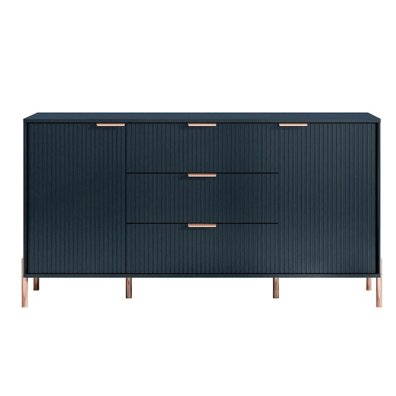 58-Zoll-Aufbewahrungsschrank mit Kommode und verstellbarem Einlegeboden