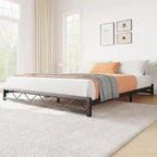 Metallbettgestell mit Stahlstreben, Full-Size
