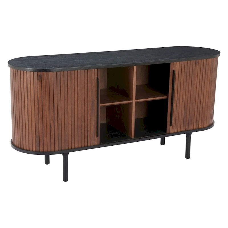 Black & Walnut Two-Tone Sideboard
