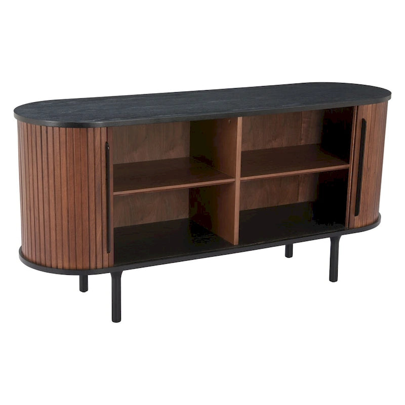 Black & Walnut Two-Tone Sideboard
