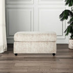 Living Room Ottoman with Casters, Parchment