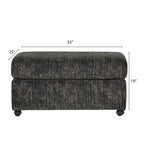 Living Room Ottoman with Casters, Parchment