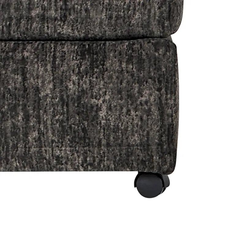Living Room Ottoman with Casters, Parchment