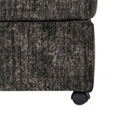 Living Room Ottoman with Casters, Parchment
