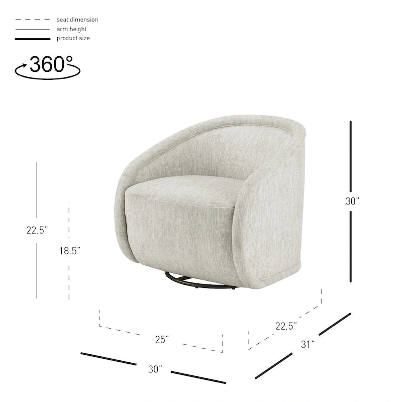 Fabric Swivel Accent Arm Chair